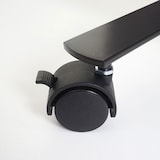 thumbnail of Akustik-Trennwand | HxBxT 147x80x39 cm | doppelwandig rollbar Stoff Braun-Grau | Büro-Sichtschutz Raumteiler Pinnwand