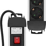 thumbnail of InLine® Steckdosenleiste Alu, 3-fach Schutzkontakt, mit Ü-Schutz, Schalter, 1,5m