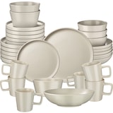 thumbnail of tectake Service de vaisselle UNA en grès pour 6 personnes, 30 pièces, taupe