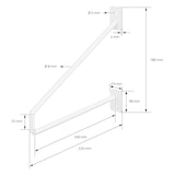 thumbnail of ML-Design Regalhalterung 2er Set 220 mm Weiß, Stahl, Hairpin Design, Schwebe-Regalwinkel, Wandhalterung Wandregal Wandkonsole Industriestil
