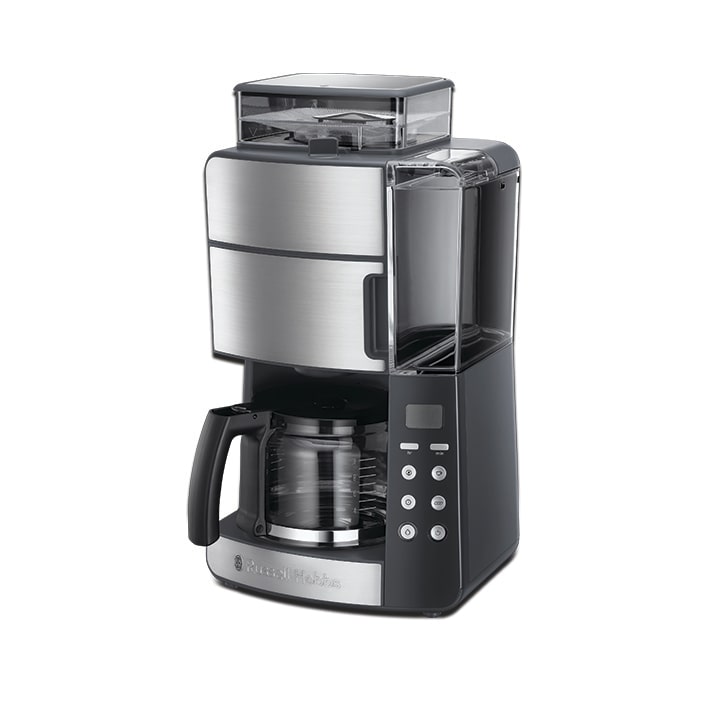 Russell Hobbs Cafetera digital de vidrio Grind & Brew con molinillo integrado 25610-56