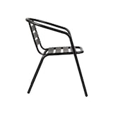 thumbnail of METRO PROFESSIONAL Silla apilable con reposabrazos Gastro Narni, aluminio, negro