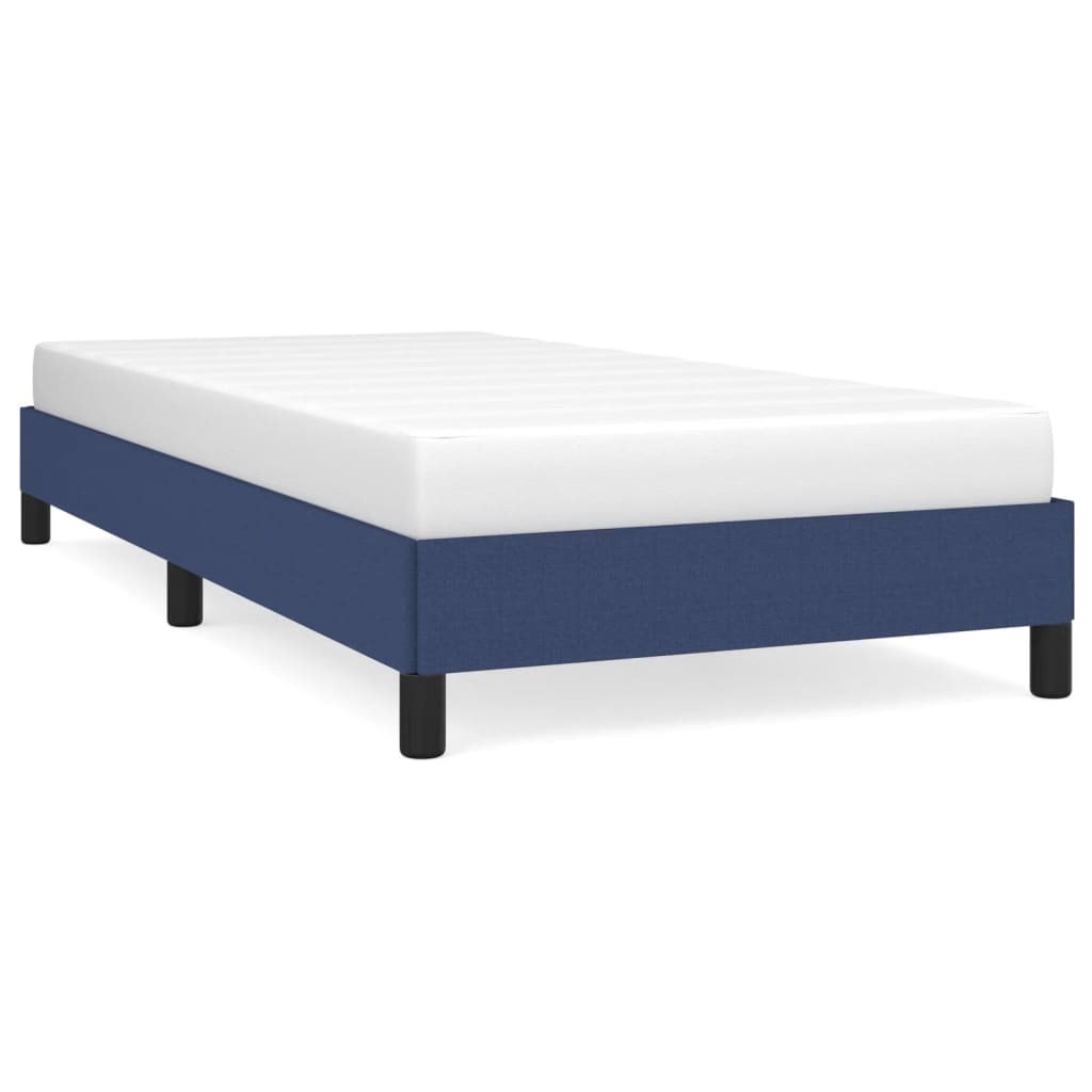 vidaXL Bettgestell Blau 90x200 cm Stoff