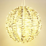 thumbnail of WellHome - Glänzende goldene Leuchtkugel-Dekoration mit 720 Mikro-LED-Lichtern Ø40cm