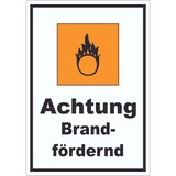 thumbnail of Aufkleber Gefahrensymbol Brandfördernd Brand A5 (148x210mm)