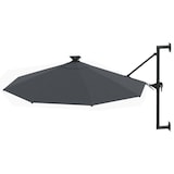 thumbnail of vidaXL Wandparasol met LED's en metalen paal 300 cm antracietkleurig