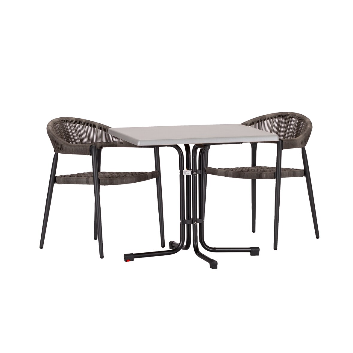 acamp Tischgruppe 2x 57162 brooklyn 1x 56620 piazza 80x80cm anthrazit inox