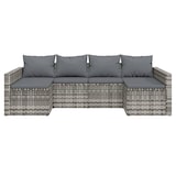 thumbnail of vidaXL 2-tlg. Garten-Lounge-Set mit Kissen Grau Poly Rattan