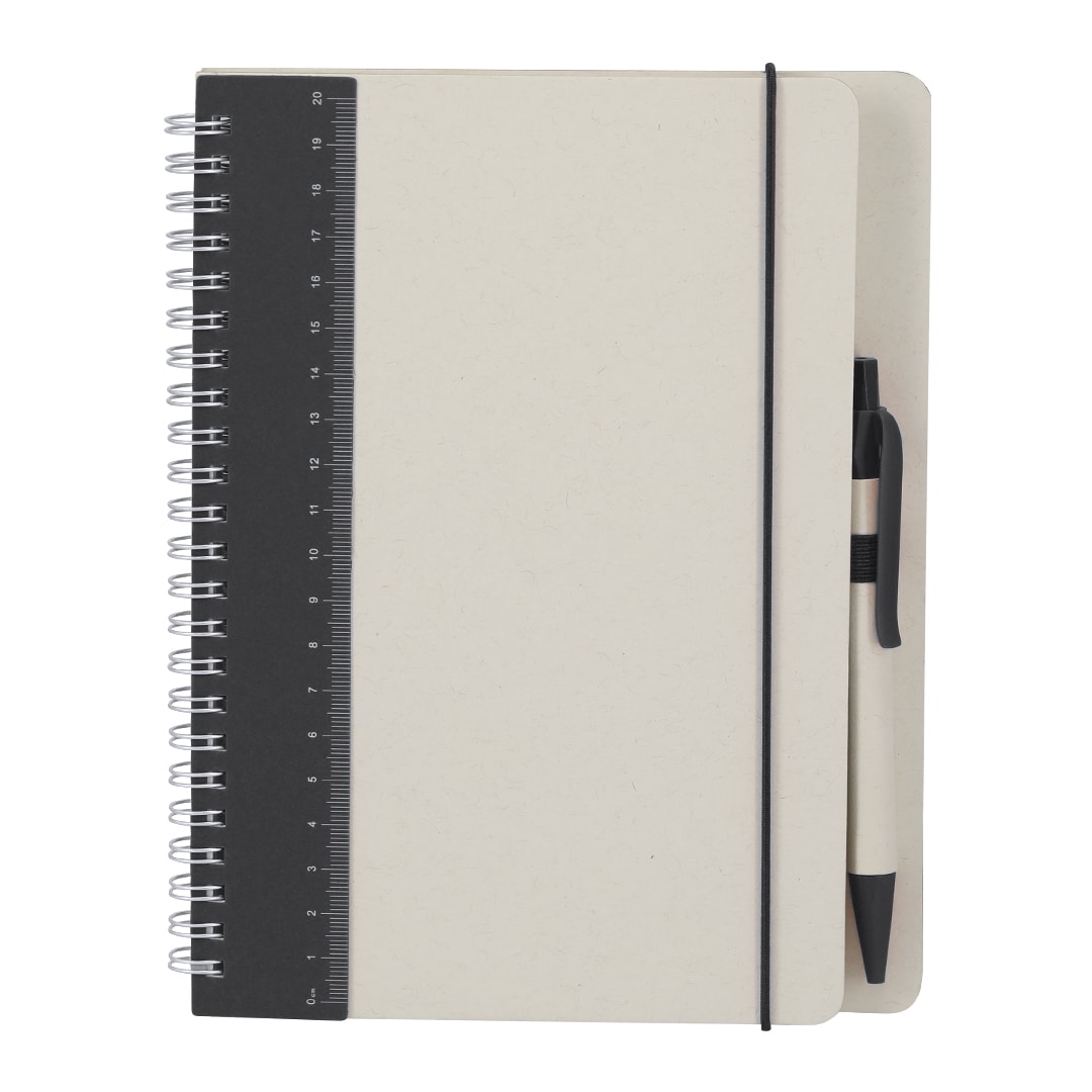 Notizblock und Stift Schwarz