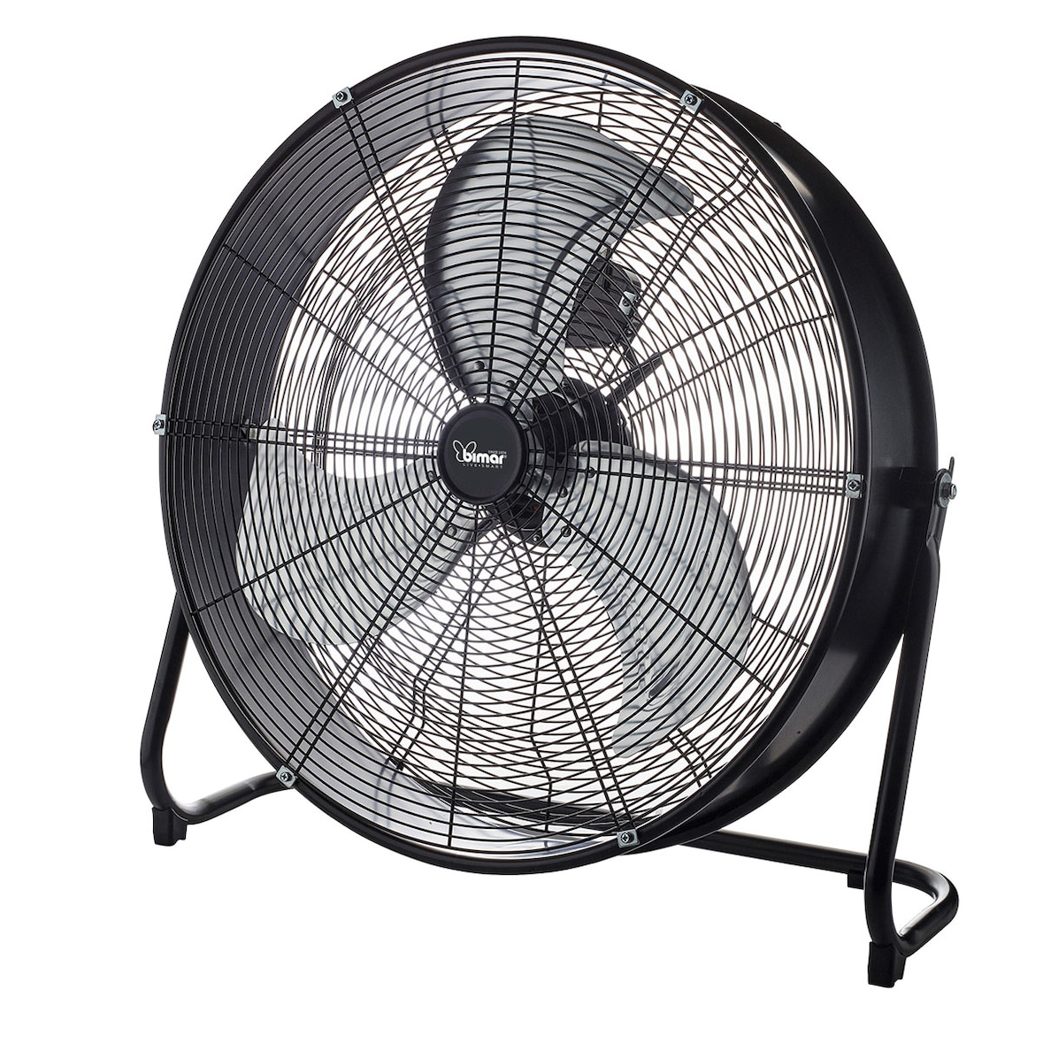 Bimar VI63 ventilatore Industriale Ø60cm, 3 velocità, 3 pale in alluminio, Motore a induzione 124W, Struttura in metallo, con supporto in tubolare,