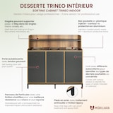 thumbnail of Mobiliara - Meuble de tri Trineo -  Interieur - Mdf finition stratifiée-  3 Bacs 70 Litres