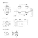 thumbnail of ECD Germany Paneelheizkörper Stella 480x1400 Anthrazit | Mittelanschluss, Durchgang, Thermostat