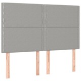 thumbnail of vidaXL Boxspringbett mit Matratze & LED Hellgrau 140x190 cm Stoff