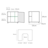 thumbnail of Briebe Mueble Baño Bajo Lavabo Pie Armario Auxiliar para Lavabos con /sin Pedestal 64x59x45 Almacenaje, Esencia, Blanco