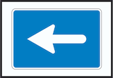 thumbnail of In Pfeilrichtung fahren links Symbol A3 Rückseite selbstklebend