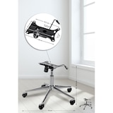 thumbnail of Telaio di ricambio per sedie da ufficio cromato