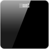 thumbnail of Intirilife Körperwaage Badezimmerwaage in Schwarz mit 26 x 26 cm Grundfläche und digitaler Anzeige - Akkuwaage mit USB-Anschluss