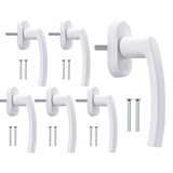 thumbnail of Fenstergriffe weiß 6 Stück Standard Aluminium Terassentürgriff außen Balkontürgriff Fenstergriffe