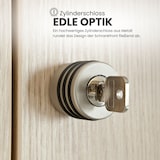 thumbnail of bümö office Aktenschrank abschließbar, Büroschrank groß aus FSC-Holz, 80cm breit in Ahorn/Silber - abschließbarer Schrank, Büroschrank abschließbar,