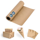 thumbnail of Rolo de Papel de Presente Kraft Natural 62cm x 50m – Papel para Artesanato, Lembranças e Presentes de Natal