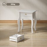 thumbnail of HOMCOM Tavolino da Salotto con Cassetto in Stile Francese Bianco