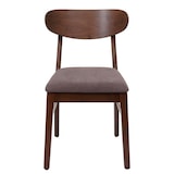 thumbnail of Lote de 6 sillas de comedor HWC-M59, silla de cocina Silla, tela/textil madera maciza ~ estructura oscura, topo
