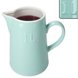 thumbnail of Krug Emilia Mint 1L Steingut grün-creme Milchkanne mit Henkel Saftkaraffe Wasser