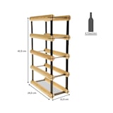 thumbnail of PROREGAL Modulares Weinregal VINOTECA MOD METAL | HxBxT 42,5x12,5x24,5cm | 1x4 Flaschen | Massives Kiefernholz | Natur | Flaschenregal