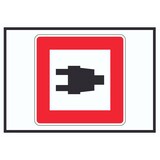 thumbnail of Nutzung von Landstromanschlüssen Symbol Schild A1 Rückseite selbstklebend