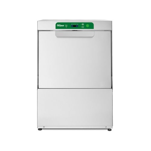 Lavastoviglie frontale monofase con dosatore detersivo elettrico e pompa di scarico  cesto quadro 50x50 dimensioni mm 572x633x814h