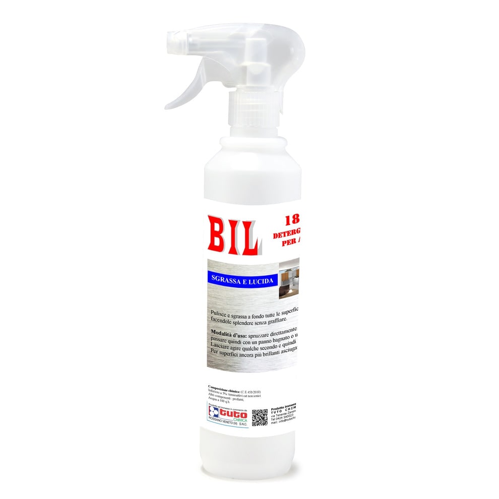Bil 18 Detergente Acciaio Inox 500 ML Prodotto Professionale - HACCP