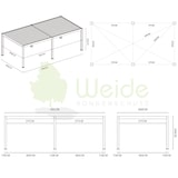 thumbnail of Weide Deluxe Plus | Pergola Voll Aluminium freistehend | 4 x 8 M | Lamellendach weiß