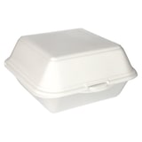 thumbnail of 2 X 100 Hamburger-Boxen mit Klappdeckeln, EPS 11 cm x 20 cm x 20 cm weiss laminiert XXL