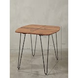 thumbnail of Esszimmertisch 80x80x76 cm Sheesham Massivholz, Esstisch mit Metallbeinen, Massiver Echtholz Tisch Quadratisch, Designer Holztisch Massiv, Moderner