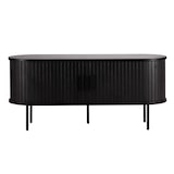 thumbnail of Mueble TV en melamina y acero 120 cm negro