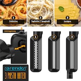thumbnail of Arendo Nudelmaschine elektrisch, Pasta Maker, 5 Stärken, 120 W, Nudelwalze, 2 Schneideinsätze 2 mm & 6 mm, Knetmaschine