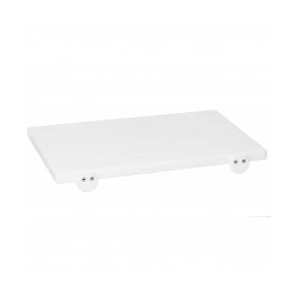 Professionele Snijplank van Polyethyleen, Wit, Cm 70x40 Hoog 2 cm, Met Rand