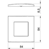 thumbnail of OBO Bettermann Abdeckrahmen AR45-F1 RW 6119322