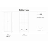 thumbnail of SARMOG MOBILE 2 ANTE KIT L29 P83 H190 in truciolare nobilitato color noce stelvio