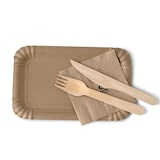 thumbnail of greenbox - Pappteller 13 x 20 cm, braun, rechteckig, 50 St.