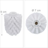 thumbnail of Relaxdays WC Bürstenkopf im 5er Set, lose Toilettenbürsten 9,5 mm Gewinde, Ersatzbürstenkopf Durchmesser 7 cm, weiß