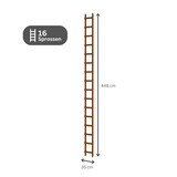 thumbnail of PROREGAL Dachleiter Holz 16 Sprossen