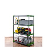 thumbnail of PROREGAL Kunststoffregal GREY BEAR Low, HxBxT 138x80x46cm, Fachlast 120kg, Grau-Grün Kunststoff-Regal Euro-Regal Stecksystem Lagerregal