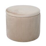 thumbnail of SVITA AMBER Aufbewahrungsbox mit Deckel Hocker mit Stauraum Sitzhocker Samt Beige