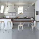 thumbnail of Hocker VANTAGGIO W metallic weiß / Sitz Echtholz hell hjh OFFICE