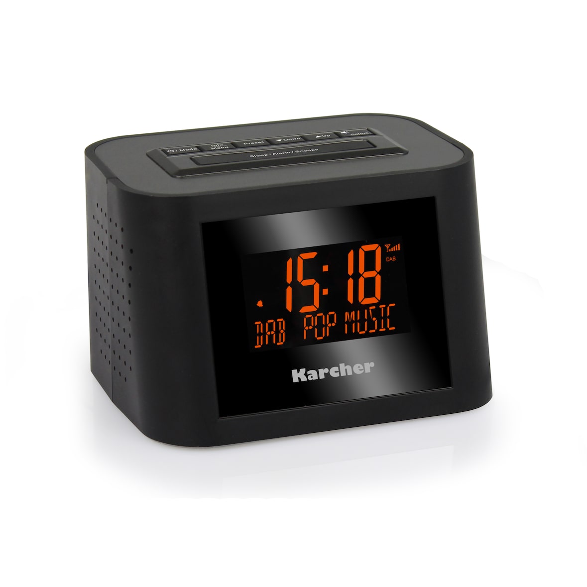 Karcher DAB 2420 Stereo-Radiowecker (DAB+, RDS, dimmbares Display, Wochenend-/Snooze-Funktion)
