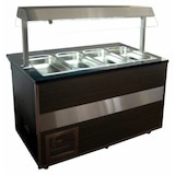 thumbnail of Gastro Heiße Theke Bain Marie Warmvitrine Buffetvitrine 4x 1/1GN 1500x900x1350mm