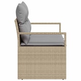 thumbnail of vidaXL Gartensofa mit Kissen Beige 120 x 62 x 69cm Poly-Rattan