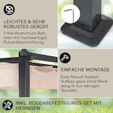 thumbnail of Pantheon 3x6 Pergola Vordach 3x6m Aluminium Sonnendach Polyester beige Beige