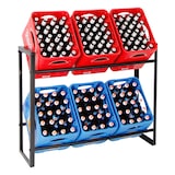 thumbnail of PROREGAL Étagère caisses à boissons KÖNIGSSEE, HxLxP 82x105x32cm, jusqu'à 6 boîtes, Noir, Porte-caisses, support bouteilles, rack à boissons